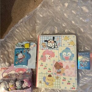 Sanrio Character Patchwork Hardcover Notebook - Pastel Multi